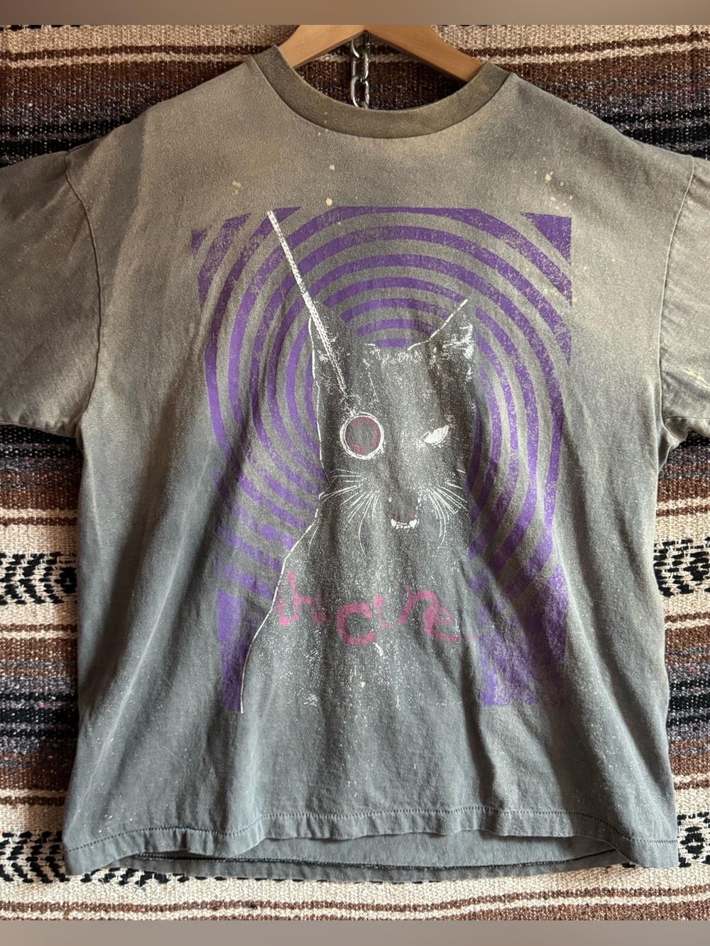 The Cure 2023 North America Tour T-Shirt XL Cat Faded Graphic Band Tee Reprint